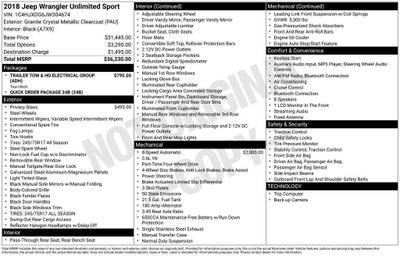 2018 Jeep Wrangler Unlimited Sport