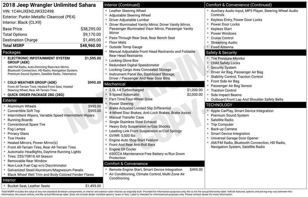 2018 Jeep Wrangler Unlimited Sahara