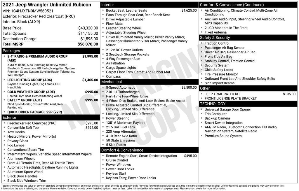 2021 Jeep Wrangler Unlimited Rubicon