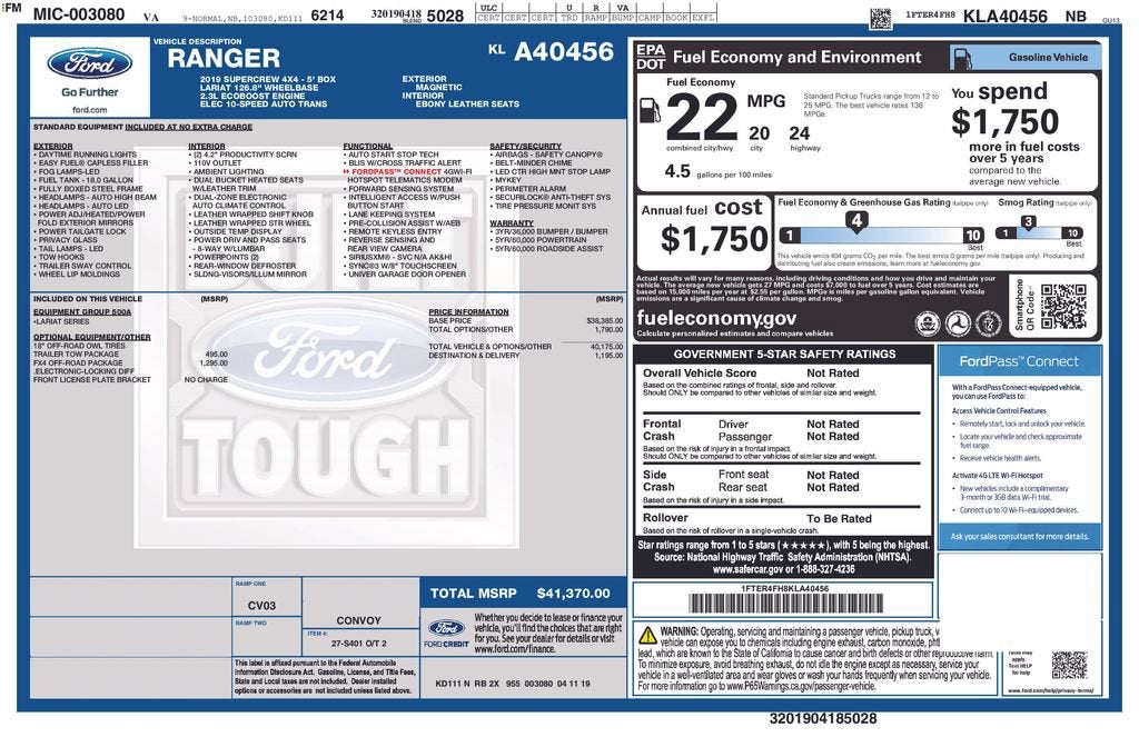 2019 Ford Ranger XL