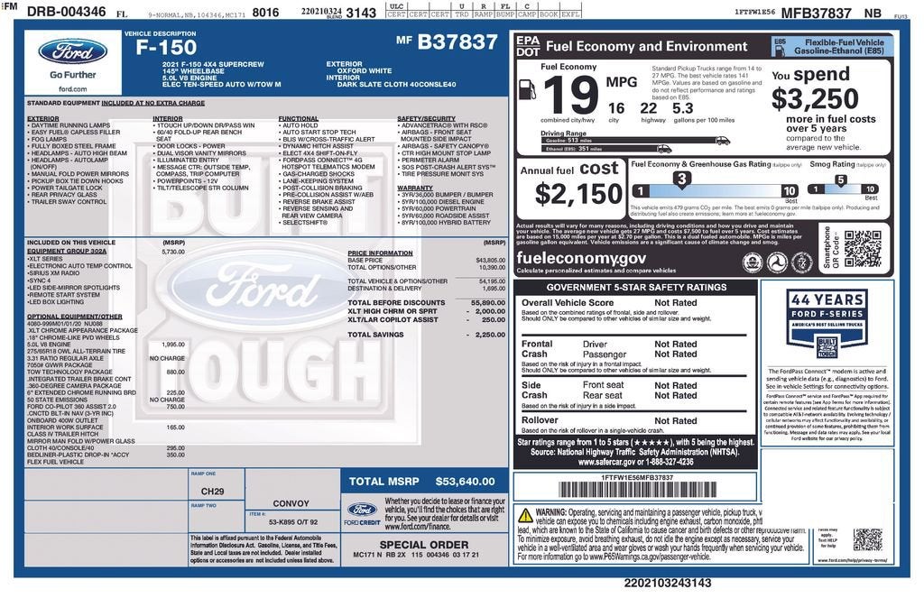 2021 Ford F-150 XLT