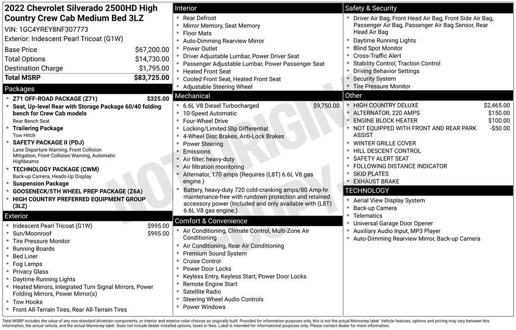 2022 Chevrolet Silverado 2500 HD High Country