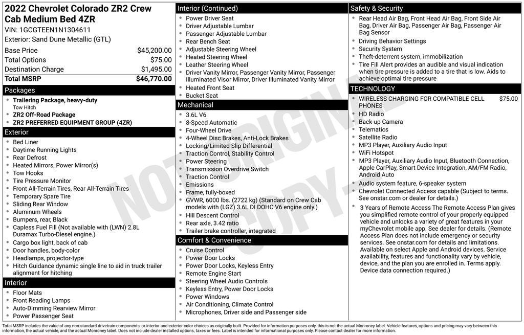 2022 Chevrolet Colorado 4WD ZR2
