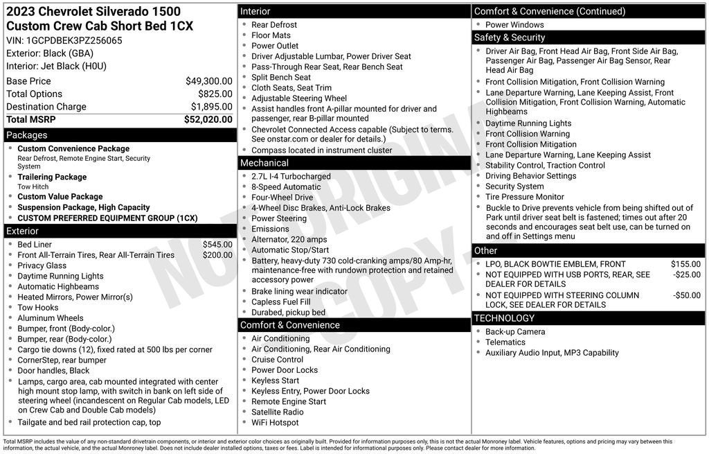 2023 Chevrolet Silverado 1500 Custom
