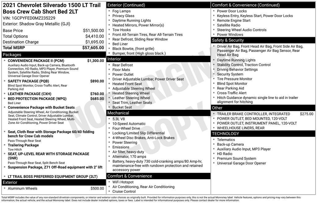 2021 Chevrolet Silverado 1500 LT Trail Boss