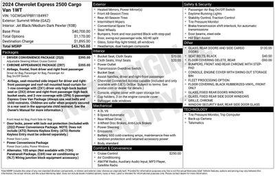 2024 Chevrolet Express Cargo 2500 WT