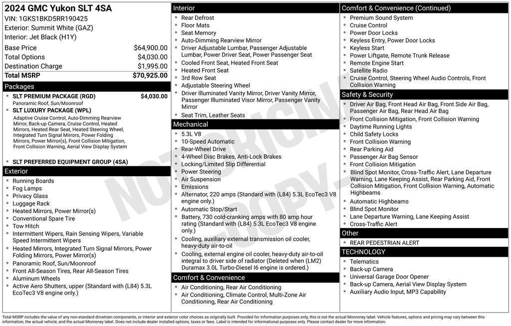 2024 GMC Yukon SLT