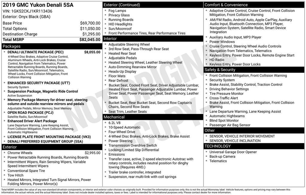 2019 GMC Yukon Denali