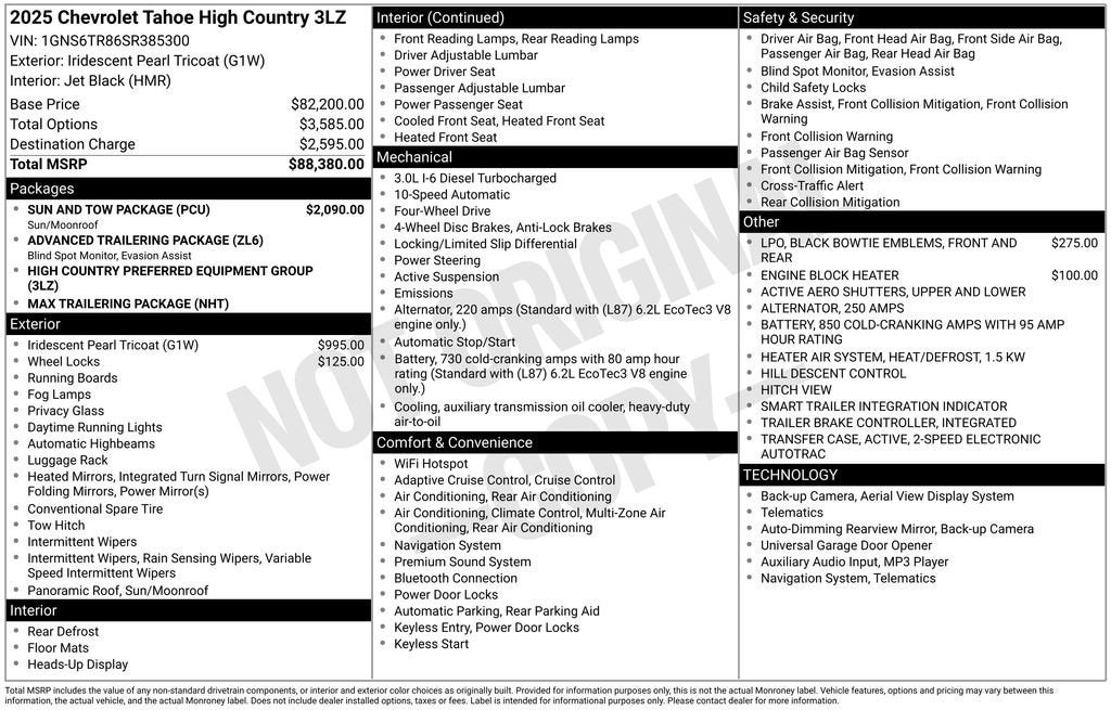 2025 Chevrolet Tahoe High Country