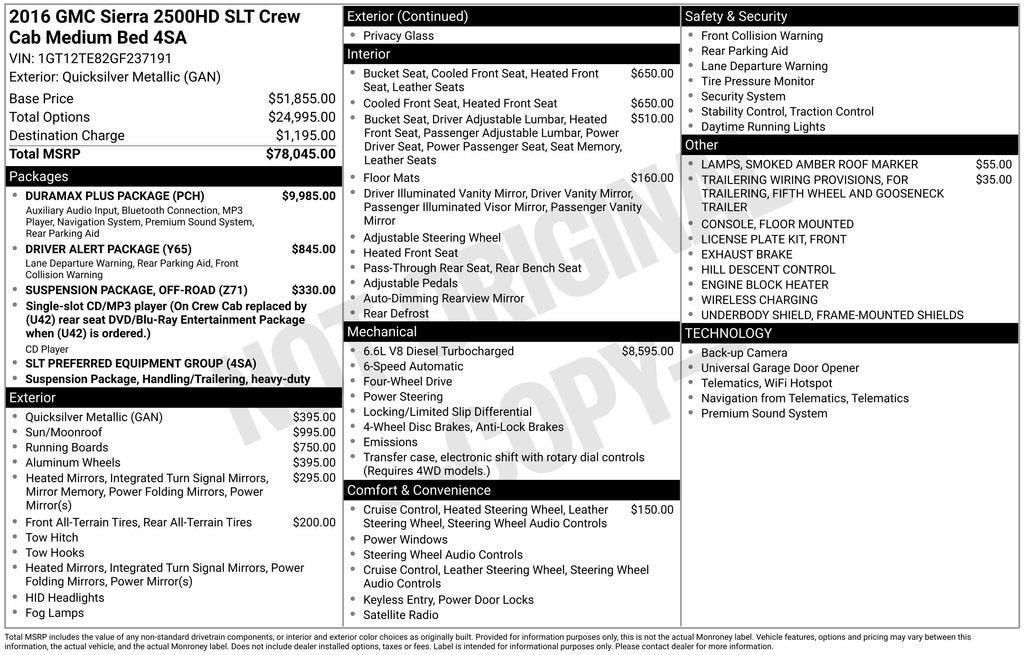 2016 GMC Sierra 2500 HD SLT