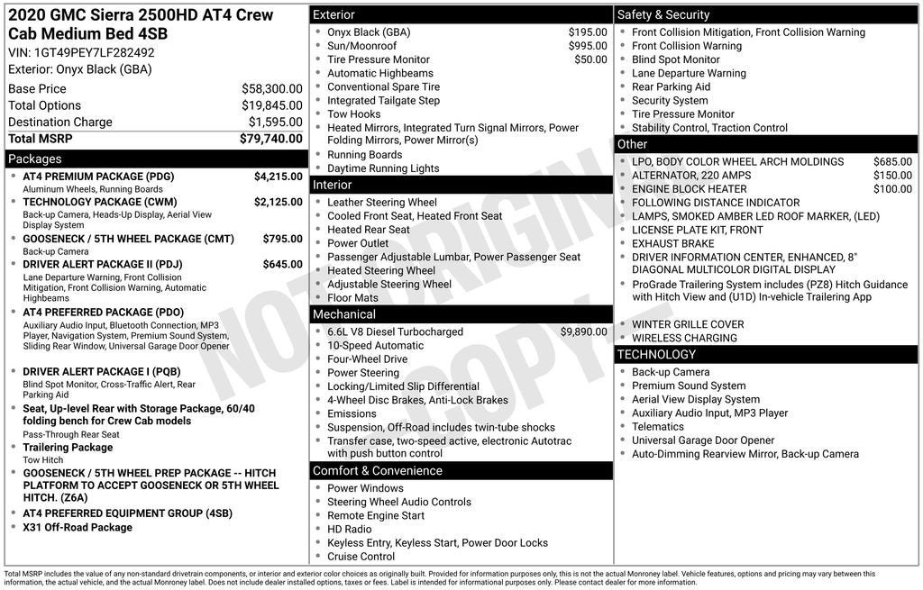 2020 GMC Sierra 2500 HD AT4