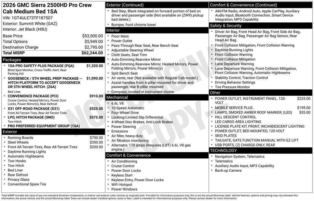2026 GMC Sierra 2500 HD Pro