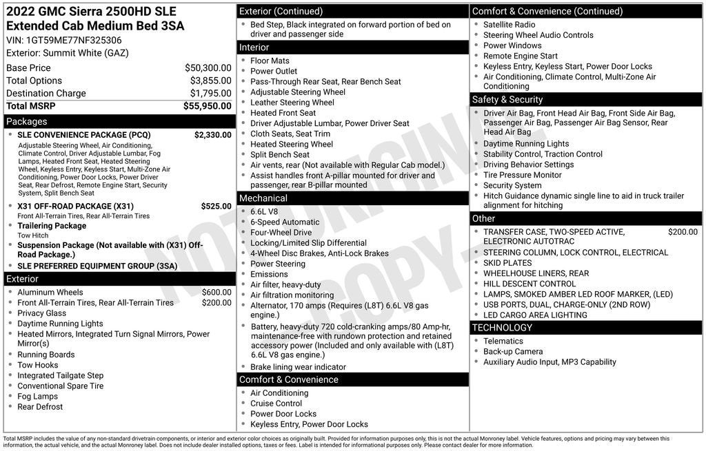 2022 GMC Sierra 2500 HD SLE