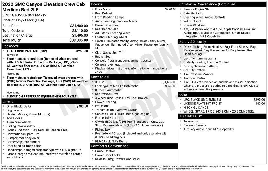 2022 GMC Canyon Elevation