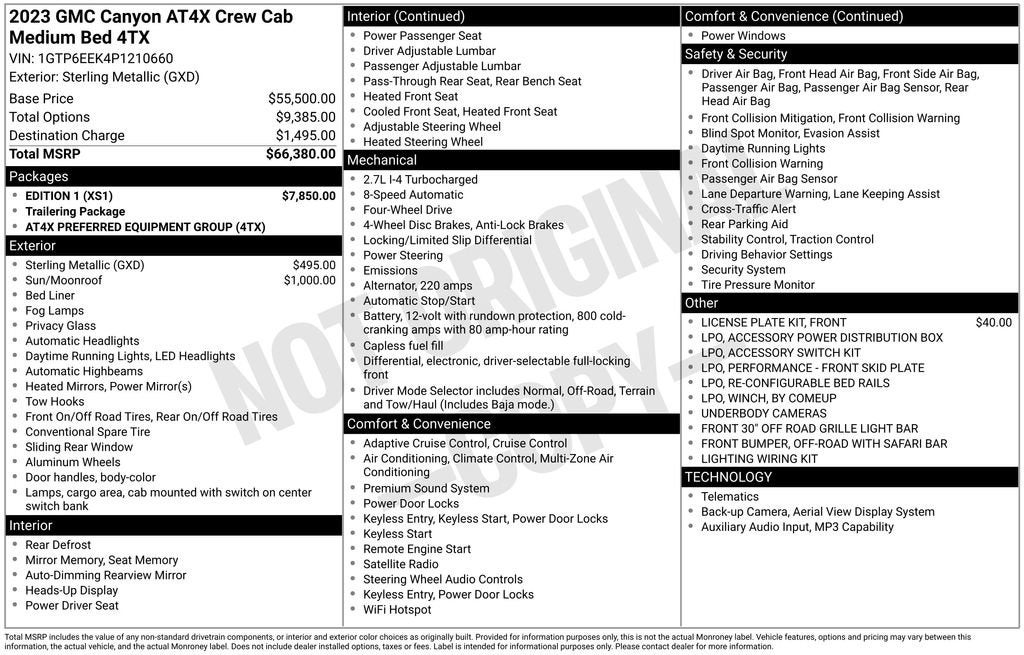 2023 GMC Canyon AT4X