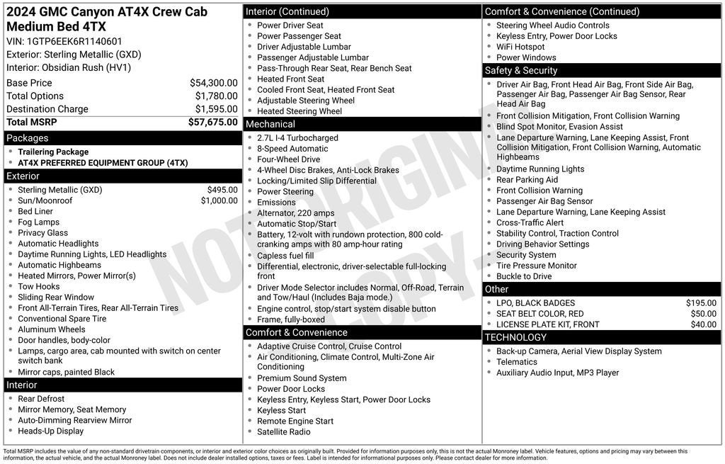2024 GMC Canyon AT4X