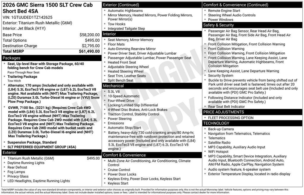 2026 GMC Sierra 1500 SLT