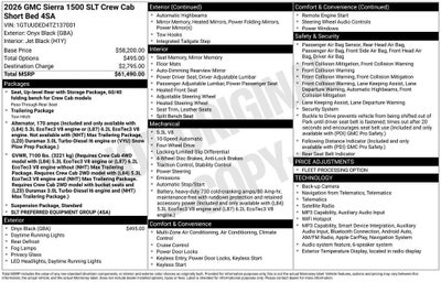 2026 GMC Sierra 1500 SLT