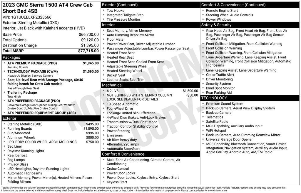2023 GMC Sierra 1500 AT4