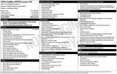 2026 Cadillac VISTIQ Luxury
