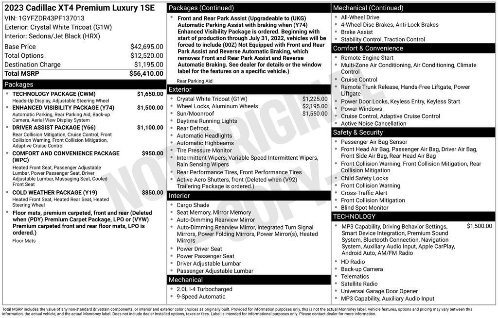 2023 Cadillac XT4 Premium Luxury