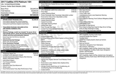 2017 Cadillac XT5 Platinum AWD