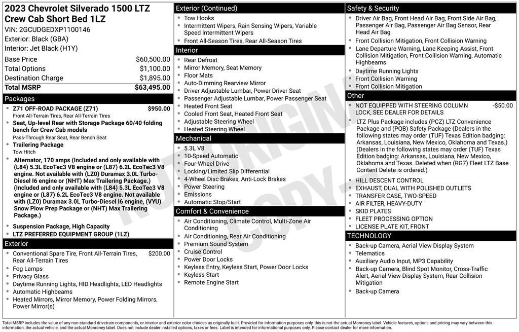 2023 Chevrolet Silverado 1500 LTZ