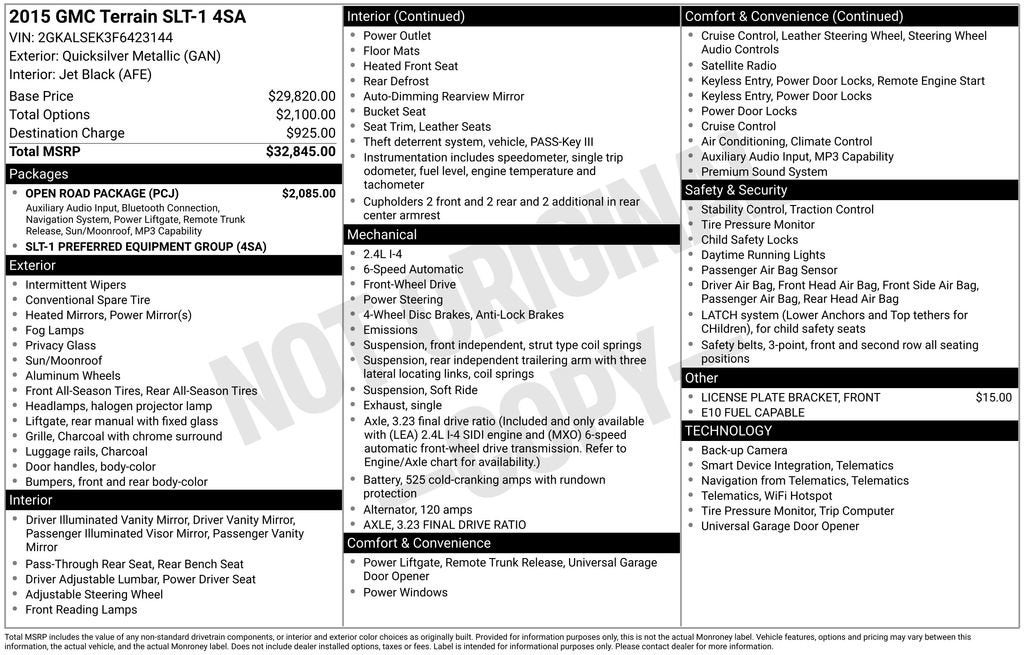 2015 GMC Terrain SLT