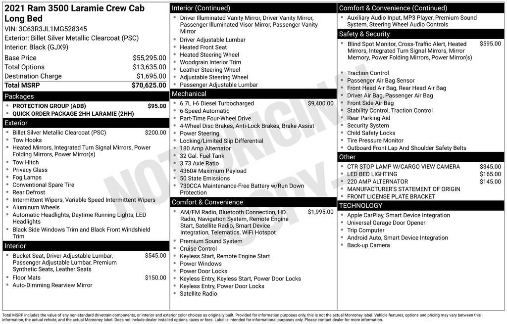 2021 RAM 3500 Laramie