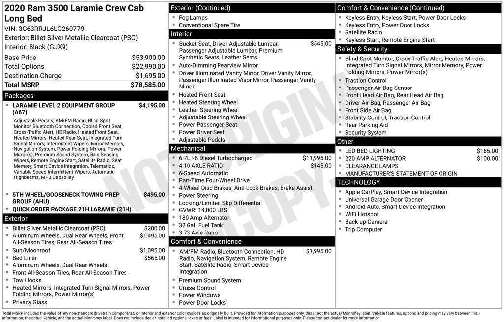 2020 RAM 3500 Laramie