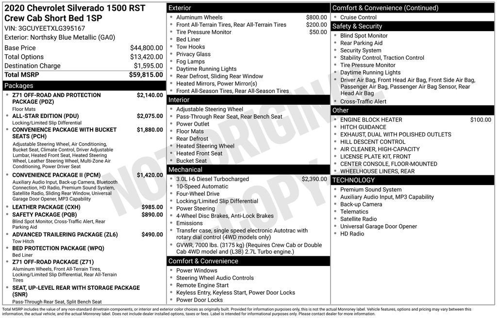 2020 Chevrolet Silverado 1500 RST