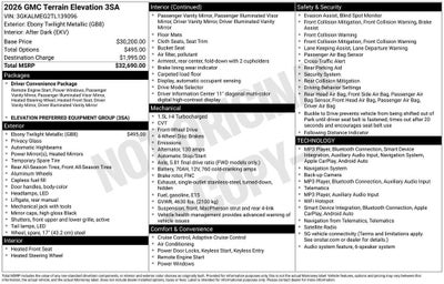 2026 GMC Terrain Elevation