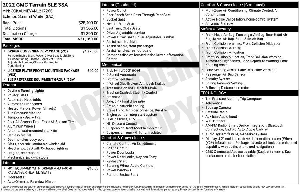 2022 GMC Terrain SLE