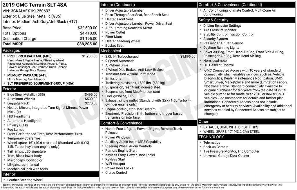 2019 GMC Terrain SLT