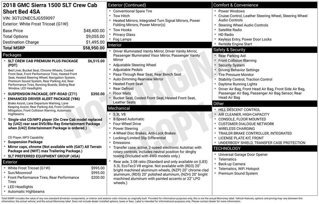 2018 GMC Sierra 1500 SLT