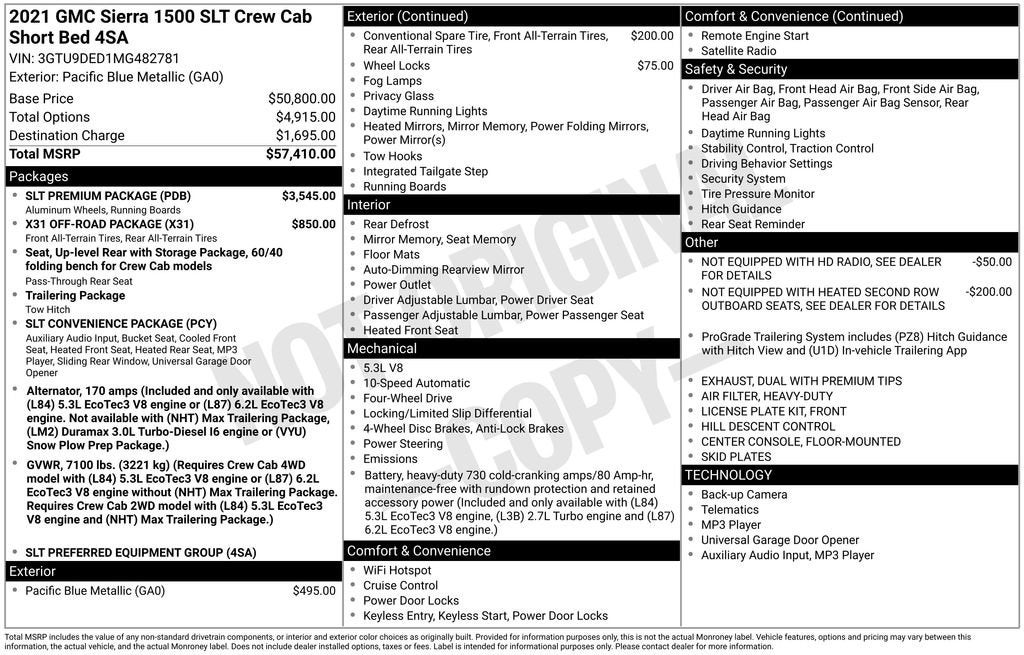 2021 GMC Sierra 1500 SLT