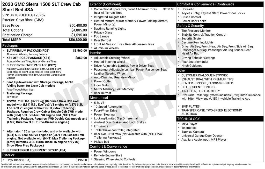 2020 GMC Sierra 1500 SLT