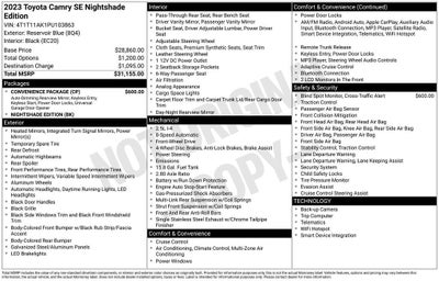 2023 Toyota Camry SE