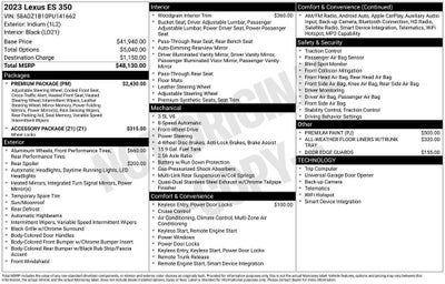 2023 Lexus ES ES 350
